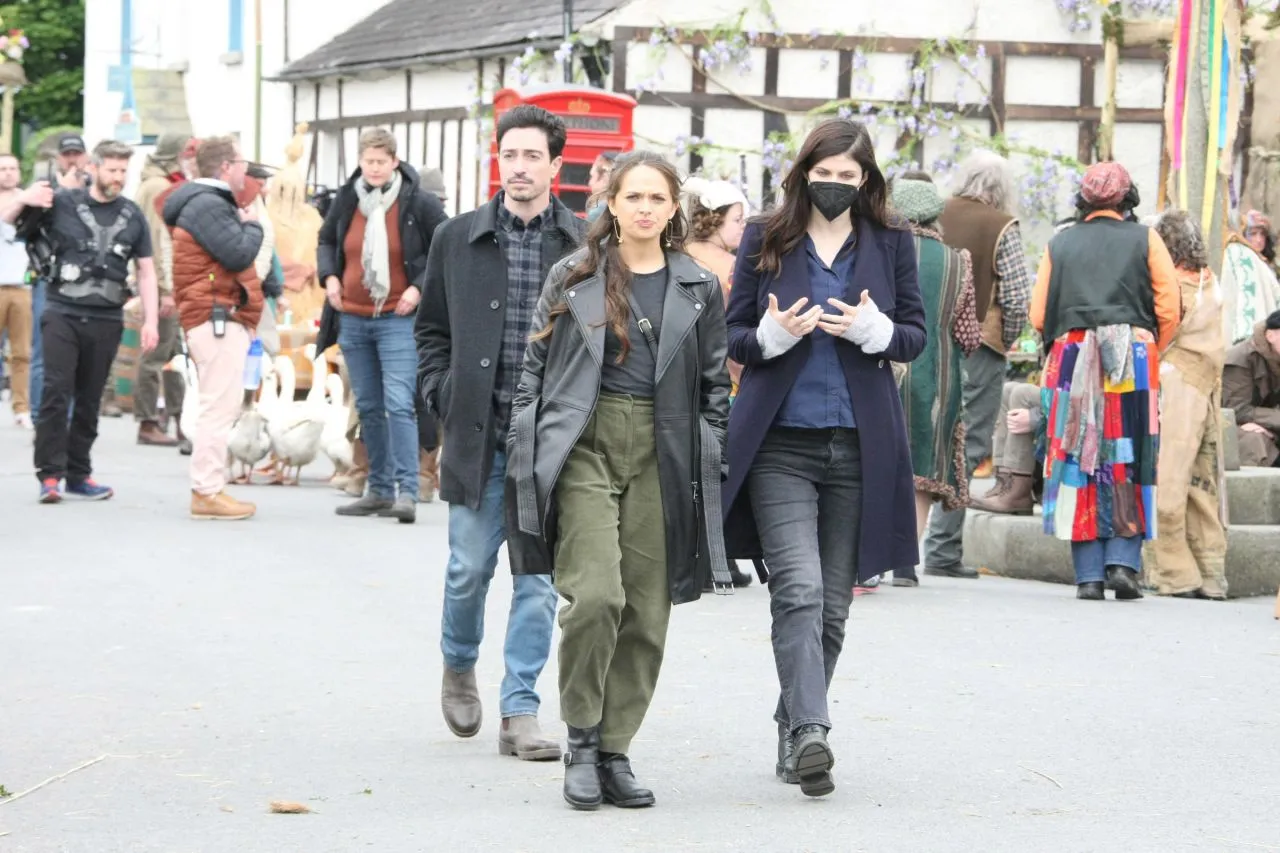 Alexandra Daddario at Mayfair Witches Filming Set in Ireland02